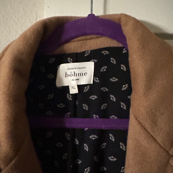 Bohme Tan and Black Trench Coat - Picture 2 of 4